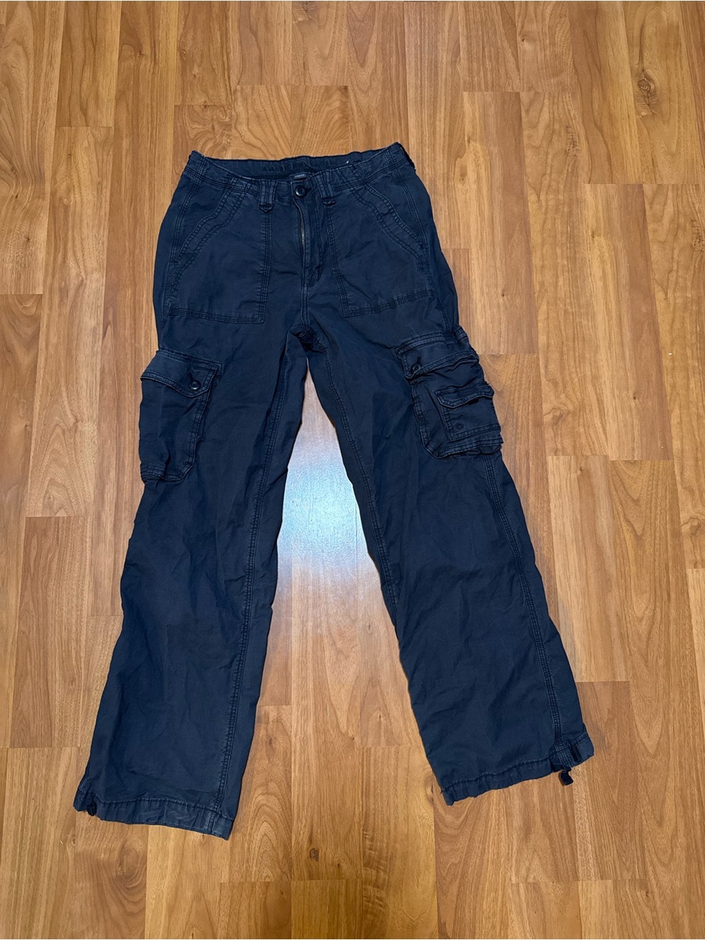 American Eagle Outfitters Black Cargo Pants with Utility Pockets